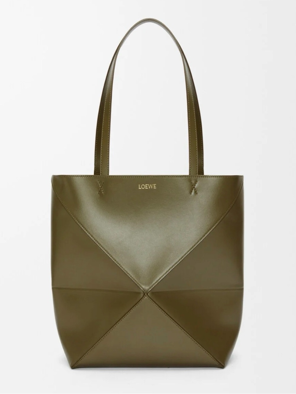 Loewe Medium Puzzle Fold Tote Khaki with receipt & dust bag
